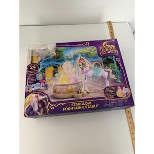 Unicorn Academy, Starglow Light-up Fountain & Stable Playset, Easter Gifts Idea,